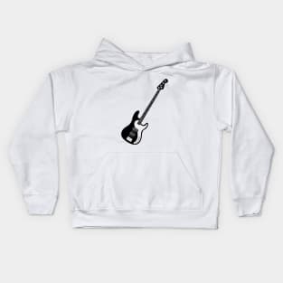 Black Bass Guitar Kids Hoodie